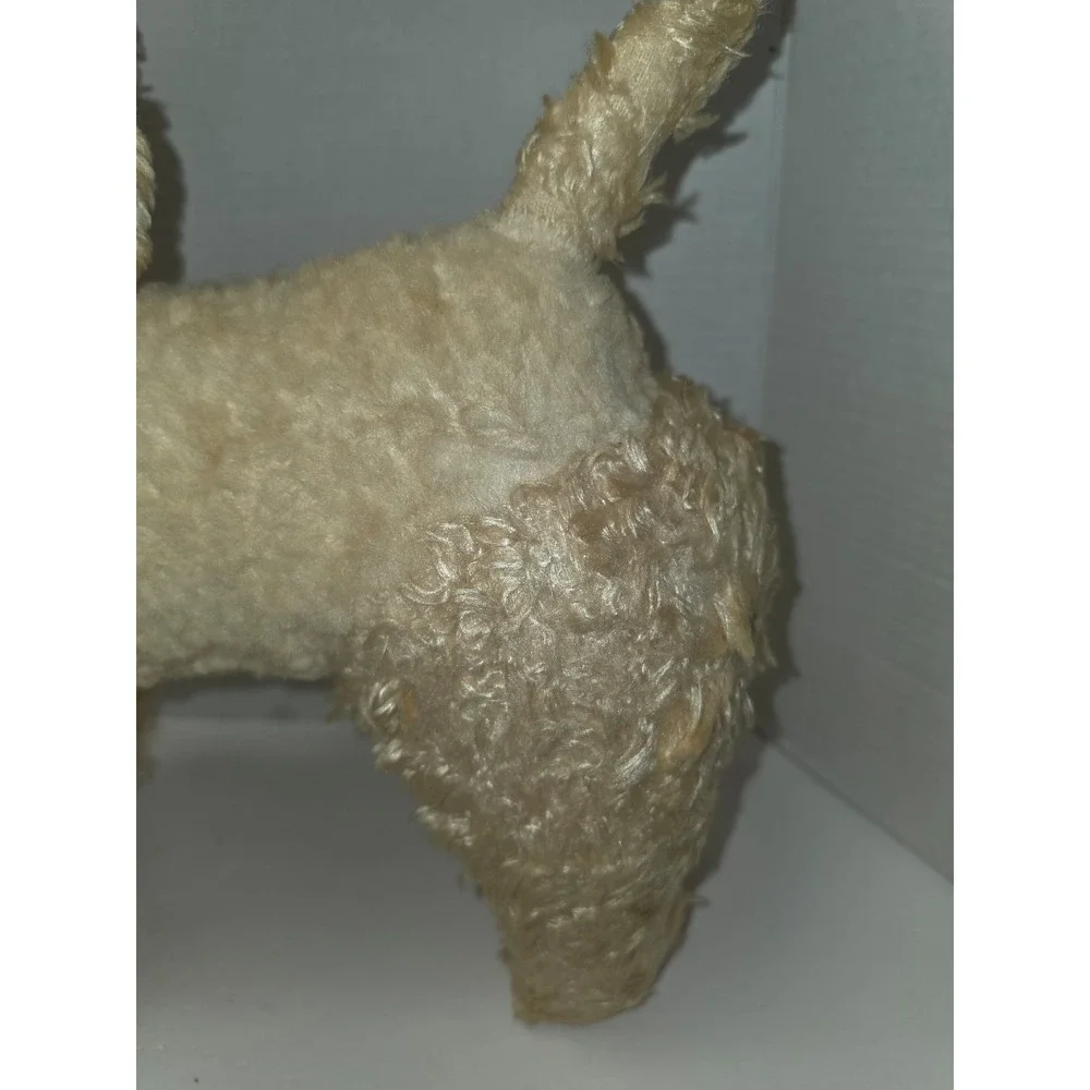vintage mid-century mohair stuffed poodle toy 1950s
